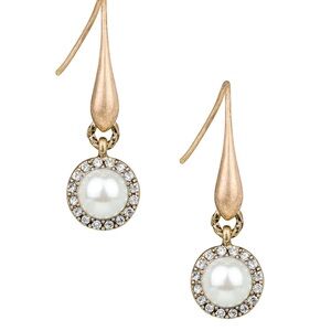 Patricia Nash Antique Gold Tone l Drop Earrings